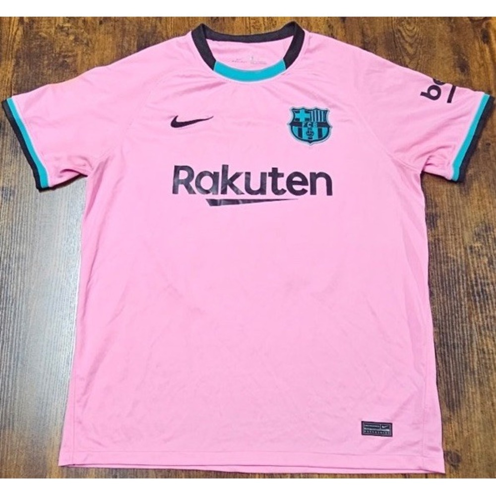 Nike Dri-Fit Barcelona 3rd Pink Jersey F. De Jong #21 Size Large EUC